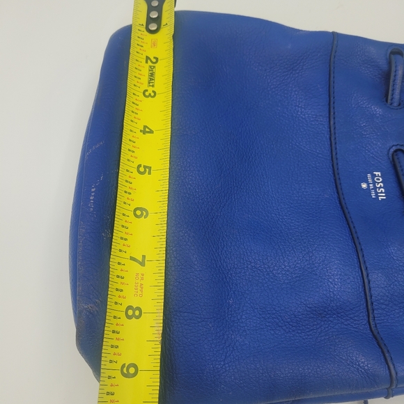 Fossil Jules Tassel Drawstring women's Bucket Bag, Sapphire - Picture 15 of 15